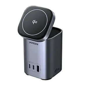 UGREEN Nexode 2 in 1 ワイヤレス＆ワイヤード卓上急速充電器 55477 グレー UGR-OT-000031 ［マルチ型 /Qi2 15W対応］ UGROT000031