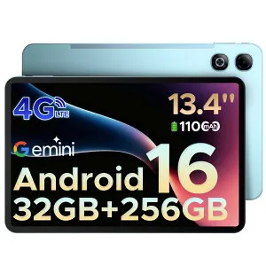 【限定9000円オフ】SIMフリー Android16 タブレット DOOGEE TABG6MAX 13.4インチ 大画面タブレット AI機能 T7280 8コア 32GB RAM+256GB ROM+2TB拡張可 FHD+解像度 90Hzリフレッシュレート 11000mAh大容量バッテリー 18W