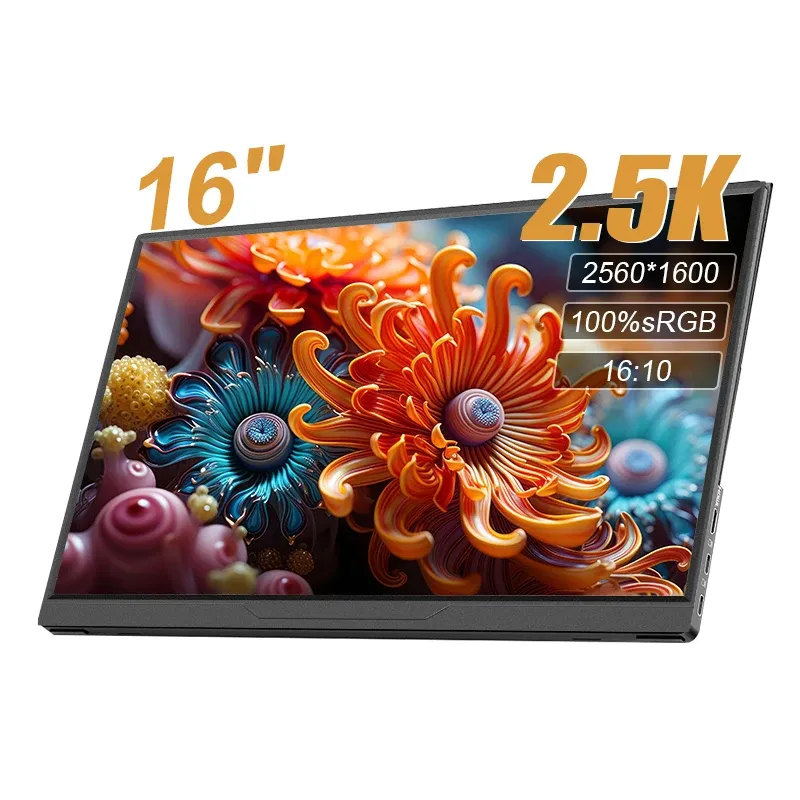 【セール中】16 インチ 100% sRGB/144Hz/タッチ/2.5k ポータブルモニターゲームラップトップディスプレイ Type C ミニ HDMI 付き PS/Steam/デッキ/スイッチ/PC/Mac