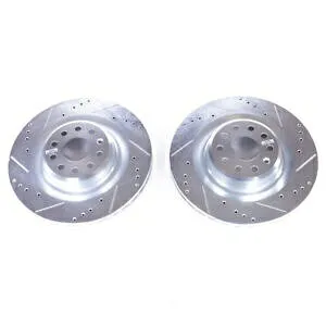 brake disc rotor 12-18のテスラモデルSリアエボリューションドリルドローターのパワーストップ-Pai Power Stop for 12-18 Tesla Model S Rear Evolution Drilled & Slotted Rotors - Pai【並行輸入品】