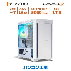 3年保証 ゲーミングPC 新品 Core Ultra 7 265F/RTX 5060 Ti/16GB/1TB M.2 SSD/Windows 11