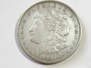 1921-D モルガン銀貨 - AU 詳細 - #10531-14