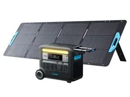 767 Portable Power Station (GaNPrime PowerHouse 2048Wh) with Solix PS200 Portable Solar Panel B1780511