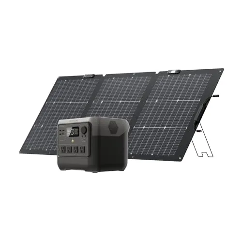 EcoFlow RIVER 2 Pro ポータブル電源+ 160W 両面ソーラーパネル 2点セット 太陽光発電 768Wh AC定格800W/瞬間最大1600W 70分でフル充電 急速充電 長寿命 リン酸鉄リチウムイオン電源 UPS機能 アプリ遠隔操作 純