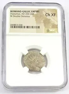 NGC Ch XF ローマン シルバー ポストゥムスのアントニニアヌス AD260-269 NGC 古代認定