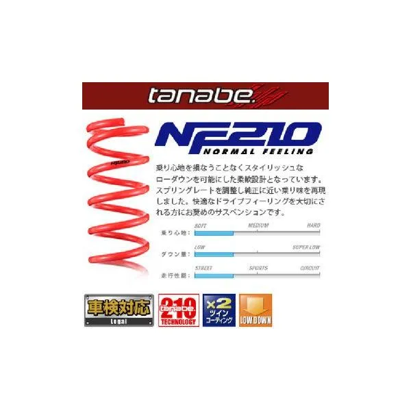 TANABE タナベ カスタムスプリング SUSTEC NF210 サステック エヌエフ210 RAV4PHV AXAP54 2020/6- AXAP54NK 送料無料(一部地域除く)