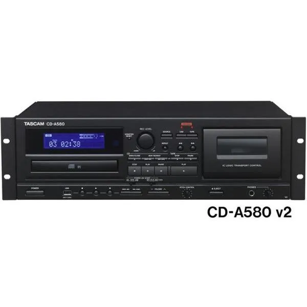 TASCAM(タスカム) CD-A580 v2 ◆ 業務用カセットレコーダー/CDプレーヤー/USBメモリーレコーダー【4月17日時点、在庫あり 】