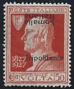 1927 年トリポリタン、n. 44c Volta VARIETA' MNH/** シグネチャー ゴリネリ