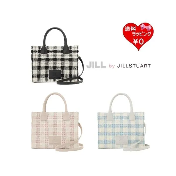 ジル バイ ジルスチュアート JILL by JILLSTUART トートバッグ ショルダーバッグ ツイードチェック2way レディース