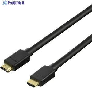 BUFFALO UltraHighSpeed HDMIケーブル ノーマル 5mブラック BSHDUN50BK 1個 ▼452-9102