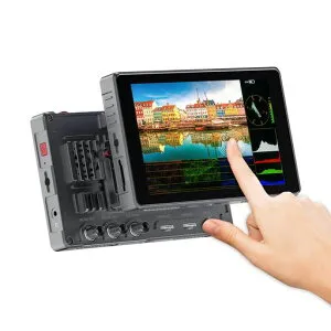 FEELWORLDS77インチ1600nitカメラフィールドモニター1920x1200タッチスクリーン12G-SDI/HDMI2.0入出力DCI-P3シネマ色域3DLUTアルミハウジングSDI/HDMI相互転送対応