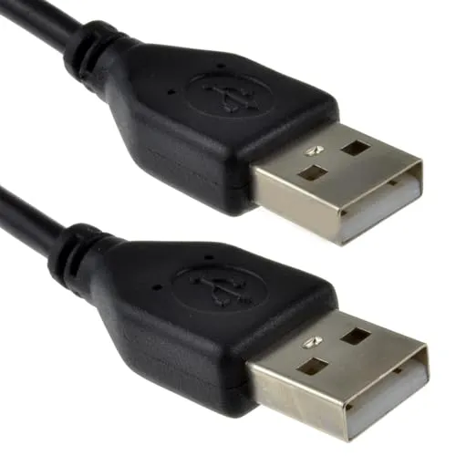 USB 2.0 A to A (Male to Male) High-Speed BLACK Cable 0.5m 50cm