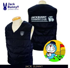 【DORAEMON JACK BUNNY!! FESTIVAL】【NEW】Jack Bunny!! by PEARLY GATESジャックバニー!! ドラえもん”UVカット”メンズ 20Dタフタ中わたベスト262-5258053/25D【正規品】