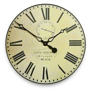 アンティーク調でお洒落！ロジャーラッセル掛け時計 RogerLascelles掛け時計 Station Wall Clock with Seconds Hand 壁掛け時計 ロジャーラッセル時計 GAL-GLAS