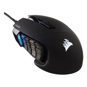 【30日は24時間限定クーポン配布】CORSAIR コルセアゲーミングマウス SCIMITAR RGB ELITE ブラック 光学式 有線 17ボタン USB CH-9304211-AP(2504344)送料無料
