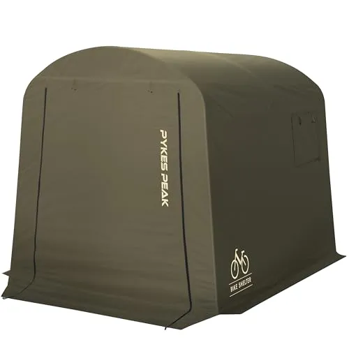 【バイクシェルター】PYKES PEAK (パイクスピーク) サイクルハウス 2サイズ 3カラー 1台用?3台用 自転車置き場 バイクガレージ 耐水圧2000mm UPF50 工具不要 (奥行220㎝ 幅175㎝ 高さ170㎝ サイズ 2-3台収納)