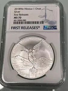 2018 Mo Mexico 1 Onza oz Libertad Silver NGC MS70 初回リリース