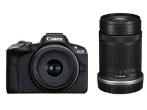 ★キヤノン / CANON EOS R50 ダブルズームキット [ブラック]【デジタル一眼カメラ】【送料無料】