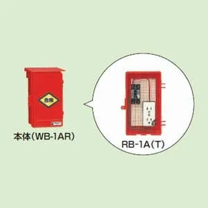 屋外電力用仮設ボックス 漏電しゃ断器・分岐ブレーカ・コンセント内蔵 ELB組込品 RB-1A