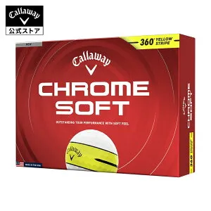【2/20新発売】【公式】キャロウェイ ゴルフ CHROME SOFT 360° YELLOW STRIPEボール 26new