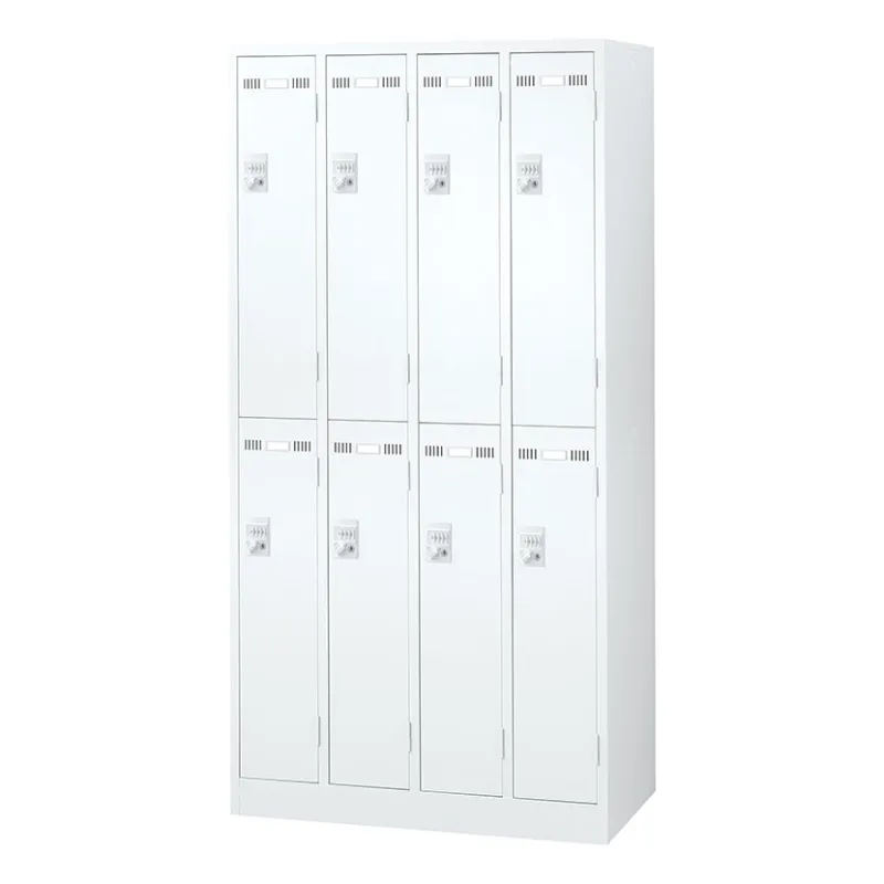 8人用 4列2段 スチールロッカー ダイヤル錠 幅900×奥行515×高さ1790mm SLDW-8-D SLDK-8-D【国産】【完成品】