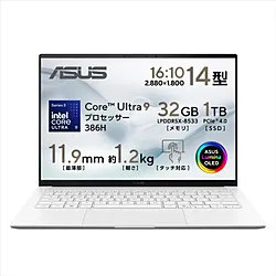 ASUS(エイスース) ノートパソコン Zenbook S14 (UX5406) スカンジナビアンホワイト UX5406AA-T3U9321WHS