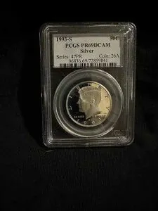 *1993年 J.F.K. シルバー ケネディ ハーフダラー、PCGS PR 69 DCAM #R347