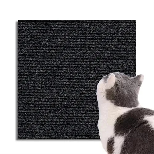 Cat Scratching Mat, トリミング可能な自己粘着猫スクラッチマット壁ソファボード多色複数のサイズ(Blcak,40x100)