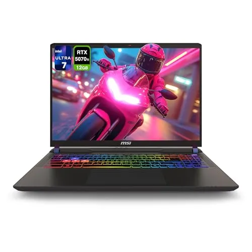 MSI Vector 16 HX AI ゲーミングノートパソコン Intel Ultra 7-255HX 16GB DDR5 RAM 1TB PCIe SSD 16インチ FHD+ (1920x1200) 144Hz ディスプレイ Nvidia G-For