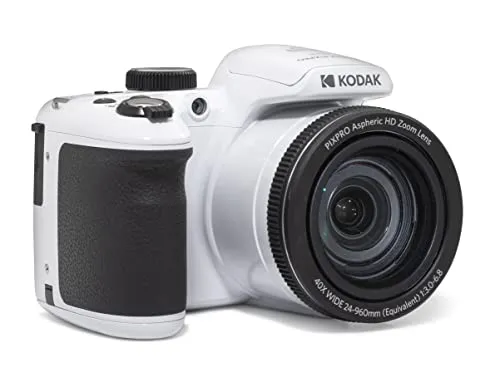 KODAK PIXPRO AZ405-WH 20MP Digital Camera 40X Optical Zoom 24mm Wide Angle Lens Optical Image Stabilization 1080P Full HD Video