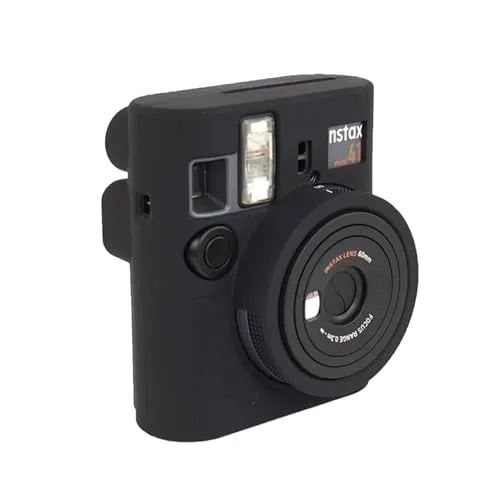 カメラ ソフト シリコン ケース ブラック スムースラバー アーマー スキン ボディカバー プロテクター Fujifilm Instax Mini 41 インスタントフィルムカメラ用