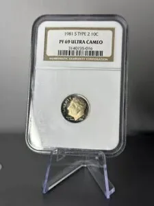 1981-S タイプ2 PF69 ダイム NGC ウルトラカメオ プルーフ PR69 10セント