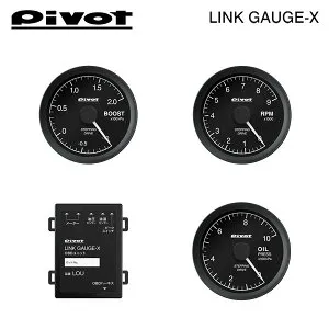 PIVOT ピボット リンクゲージX OBDユニット/ブースト計/タコメーター/油圧計/センサーアダプター 5点セット ハスラー MR31S H26.1～ R06A (T/C)