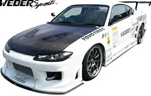 【M's】日産 S15 シルビア (1999y-2002y) WEBER Sports フルエアロ フルキット 5点 FRP 未塗装 セット ウェーバースポーツ キット エアロ パーツ 部品 外装 改造 社外品 カスタム ドレスアップ エアロキ