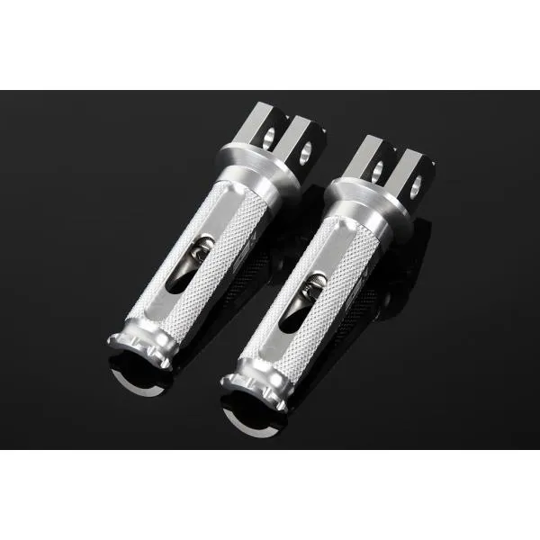 アルミ削り出しステップ レーシングタイプ（取付部 シルバー/ステップバー シルバー） SSK SPEEDRA（スピードラ） ZX-6R（00～01年）