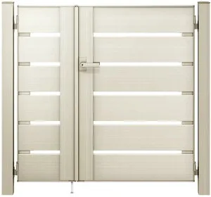 【送料無料】YKKAP ルシアス門扉YS4型 親子開き 門柱仕様 04・08-14 内開き仕様 UME-V-YS4『ゲート 部材 ガーデン 住宅 境界 入口 塀 壁 diy おしゃれ 形材 門扉』 アルミカラー