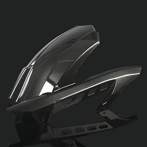 Kazuma Z900RS 2018-2025リアフェンダー z900rs SE CAFE 延長長さ 120mm リアフェンダー 2019 2020 2021 2022 2023 2024 (5Dカーボンルック)