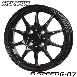 アルミホイール 12インチ HOT STUFF G-SPEED G-07 G.speed G07 4.00-12 4/100 ブラック ハイゼット エブリィ アクティ サンバー N-VAN 軽トラ 軽バン 4本価格