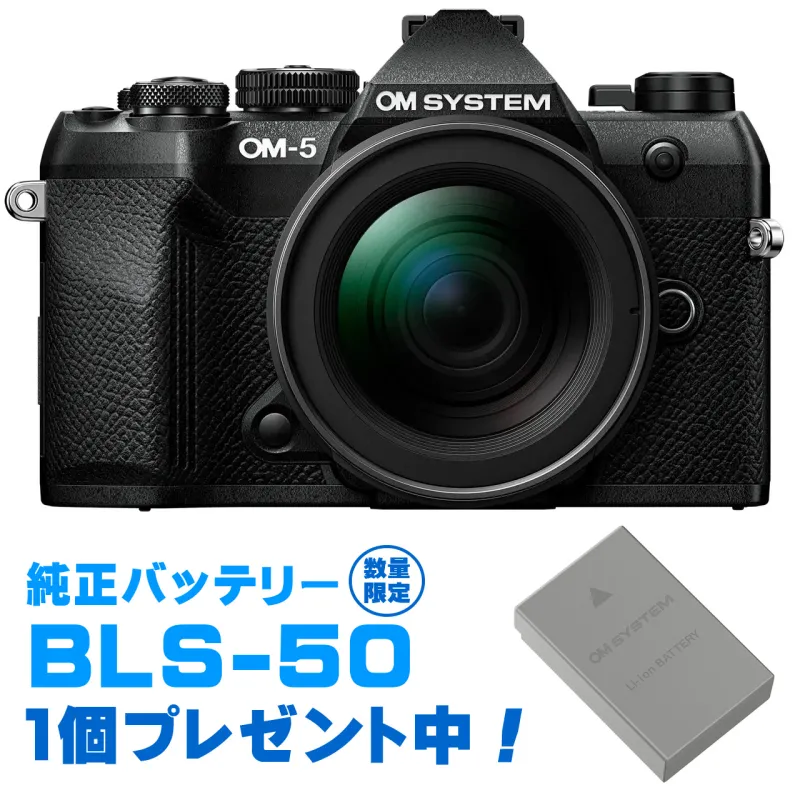【純正スペア電池プレゼント】OM-5 Mark II 12-45mm F4.0 PROレンズキット ブラック