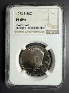 1973 S ケネディ ハーフ 50セント PF69* スタープルーフ NGC PR69* ビッグビッグアイアピール SKU 3900