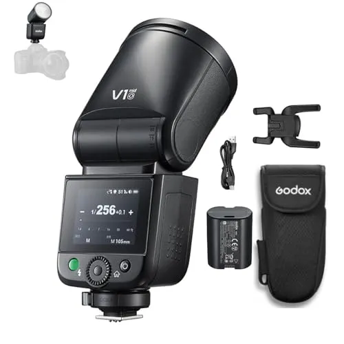 【電子版日本語説明書】Godox V1 MID O TTL for ?Olympus/Panasonic フラッシュ タッチスクリーン HSS 2.4G ワイヤレスX 1/8000 1.7秒回電 フル出力650回発光 55Ws 高出力 USB-C充電 10