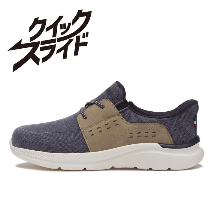 【送料無料】 【ABC SELECT】 エービーシーセレクト MOC CVS LACE クイックスライドモックキャンバスレース L0142CVS NAVY 10(28cm)