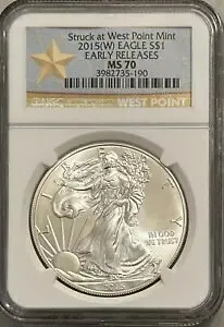 2015-W - 初期リリース - NGC MS70 - 99.9% シルバー