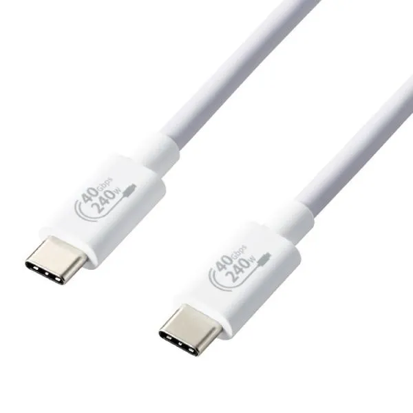 USB Type-cケーブル 4.0 PD EPR対応 240W USB-C to USB-C 1m ホワイト USB4-CCPE10NWH 代引不可
