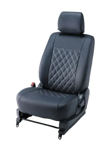 Bellezza ベレッツァ ワイルドステッチ シートカバー 「型式」LA350S/LA360Sミライース LA350A/LA360Aピクシスエポック 「年式」H29/5- 「定員」4名 グレー×ホワイト BEWSD744G1