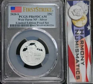2020 S WEIR FARM シルバー 25セント PCGS PR69DCAM NP FS LIMITEDTD ED シルバープルーフセット
