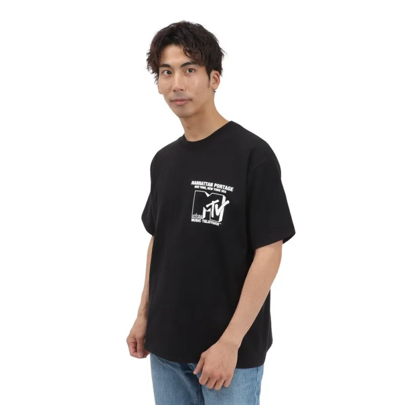 ManhattanPortage 半袖 プリントTシャツ MTV 25SS-MP-M618 BLACK Ｌ ブラック ウェア