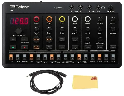 Roland AIRA Compact T-8 ビートマシン サウンドモジュール バンドル オーディオケーブルとAustin Bazaar ポリッシングクロス付き