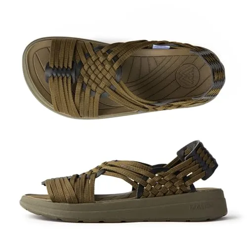 [マリブサンダルズ] CANYON POLYESTER キャニオン ワラチサンダル ユニセックス MS060 OLIVE/OLIVE US 7.0（24.5～25.0cm）