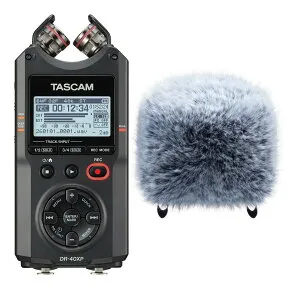 【送料込】TASCAM DR-40XP+WS-86 可動式マイク XLR/TRS入力搭載 32ビットフロート録音対応 4ch ポータブルレコーダー/ウインドスクリーン付